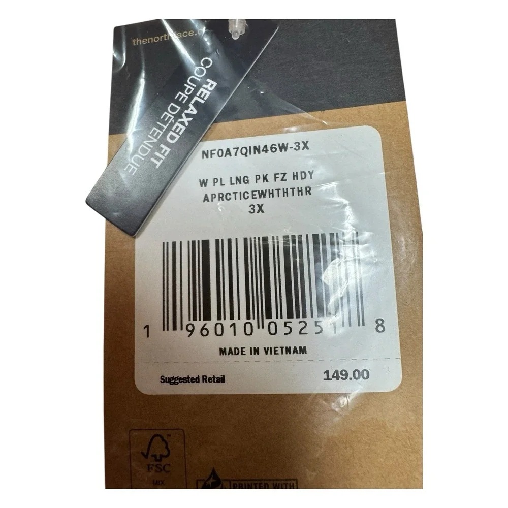 The North Face‎ Longs Peak Quilted Jacket Hoodie NFOA7QIN46W Women's 3X - Picture 5 of 5